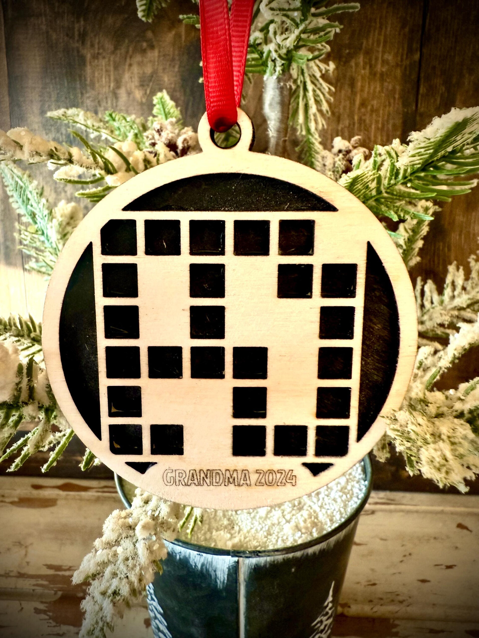 Crossword Puzzle 2-Layer Personalized Laser Cut Wood Christmas inside Christmas Tree Decoration Nyt Crossword