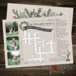 Crossword Puzzle Christmas Card   Etsy In Words On A Christmas Card Crossword Clue