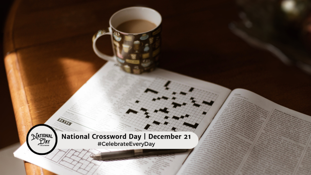 Crossword Puzzle Day - December 21 - National Day Calendar intended for Like Christmas Merchandise In October Crossword