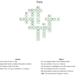Crossword Puzzles: Italy – Kiss, Bow, Or Shake Hands® Digital For Italian Name For Christmas Crossword