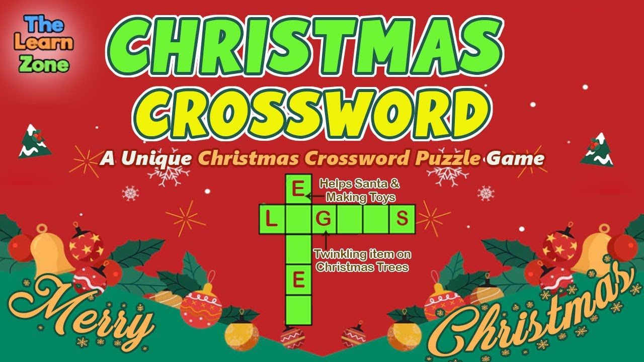 Crossword Puzzles With Answers | Christmas Guessing Game | Word Game For  Christmas in The Holiday Zone Merry Christmas Crossword Puzzle