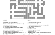 Cryptic Crossword Primer For Christmas – The Dreams Of Gerontius within Puts on a Christmas List Say Crossword
