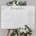 Custom Dry Erase Wedding Crossword   Large Print   Shipped Inside Christmas Stamp Pair Crossword