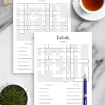 Download Printable Festivals Crossword Puzzle Pdf   Celebrate Intended For Blank Log Christmas Dessert Crossword