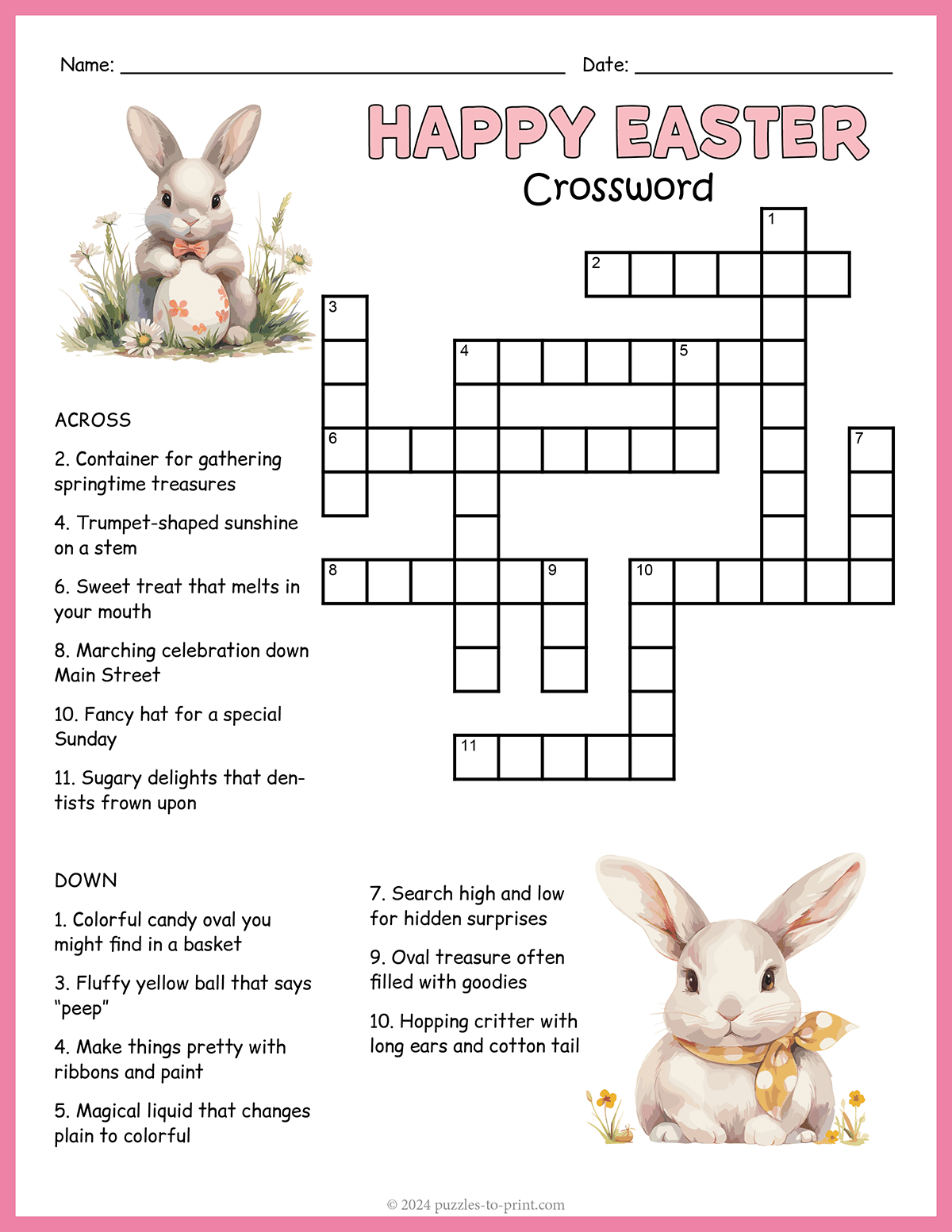 Easter Crossword Puzzle pertaining to Christmas Or Easter Crossword Clue