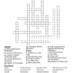 Folk Music Crossword   Wordmint With Regard To Christmas Song Line From An Artist Crossword