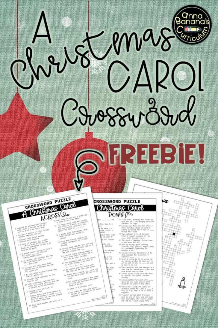 Literary Crossword Puzzle a Christmas Carol Literary Crossword Puzzle a Christmas Carol