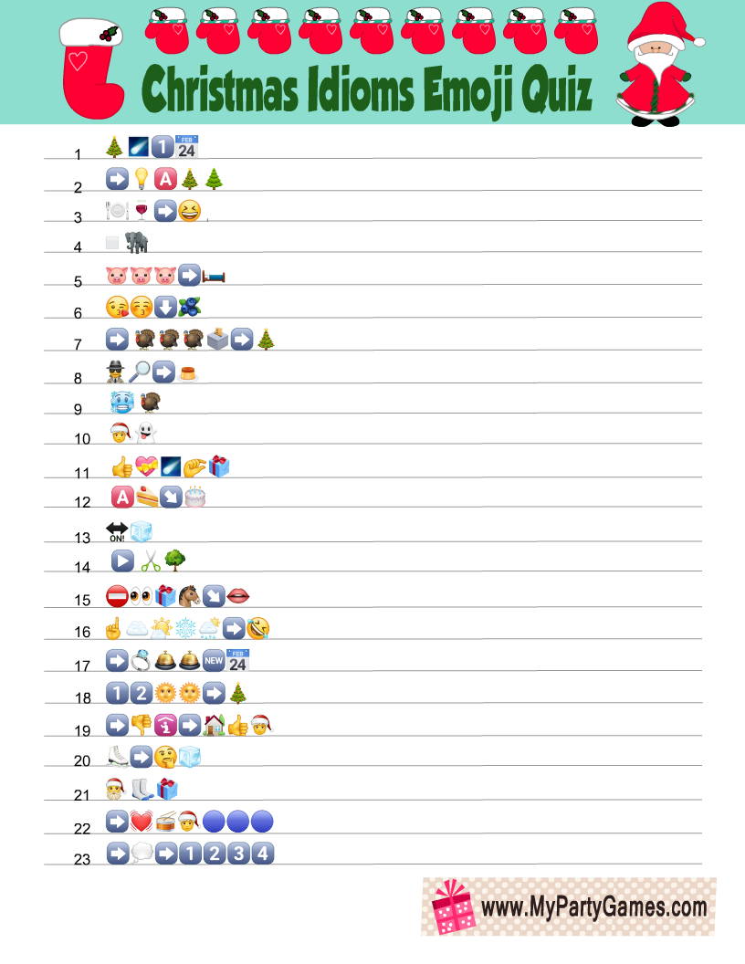 free printable christmas idioms emoji quiz with answer key with christmas idioms crossword puzzle Free Printable Christmas Idioms Emoji Quiz With Answer Key with Christmas Idioms Crossword Puzzle