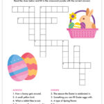 Free Printable Easter Crossword Puzzle   Pjs And Paint Throughout Christmas Or Easter Crossword Clue
