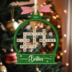 Friend Crossword Christmas Ornament, Scrabble Personalized In Christmas Decorating Crossword Puzzle