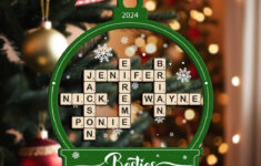 Friend Crossword Christmas Ornament, Scrabble Personalized pertaining to Some Christmas Decorations Crossword
