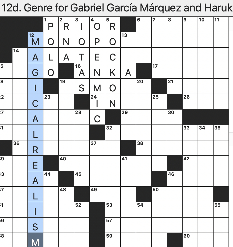 Genre For Gabriel  - Rex Parker Does The Nyt Crossword Puzzle throughout One Celebrating Ethiopian Christmas Nyt Crossword