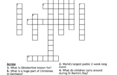 Germany'S Holiday'S &amp; Traditions Crossword - Wordmint with After Christmas Event Crossword Clue