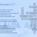 Holiday Crossword Puzzle – Sword & Shield In What People Put On Their Christmas Tree Crossword