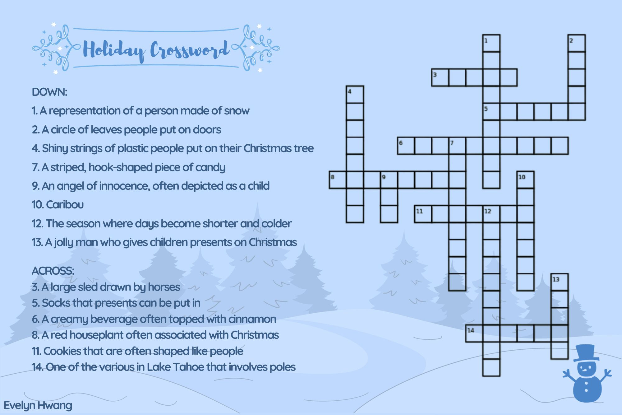 Holiday Crossword Puzzle – Sword &amp;amp; Shield in What People Put On Their Christmas Tree Crossword
