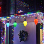 Indoor & Outdoor Set Of 4 Battery Powered Large Cone Bauble Bulb Pertaining To Bulbs In Many Christmas Lights Crossword