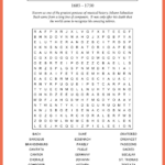 Johann Sebastian Bach Word Search In Bach&#039;s Christmas Crossword