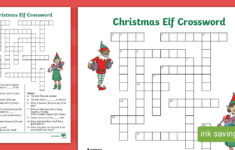 Ks2 Christmas Elf Crossword with Christmas Seasons Daily Themed Crossword
