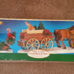 Lemax Village 43451 Table Accents Christmas Tree Wagon Set Of 2 Pertaining To Horse Drawn Carriages Delivering Christmas Trees Crossword