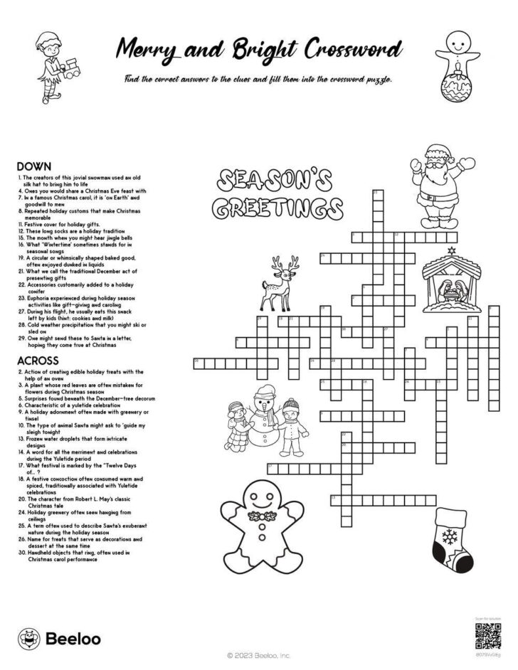 A Christmas Carol Name Crossword