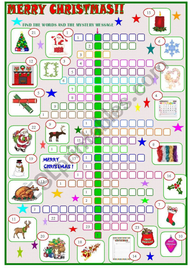 Merry Christmas Crossword Answers