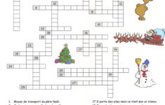 Mots Croises De Noel (Christmas Crossword Puzzle) | 24/7 In France intended for Christmas in France Crossword