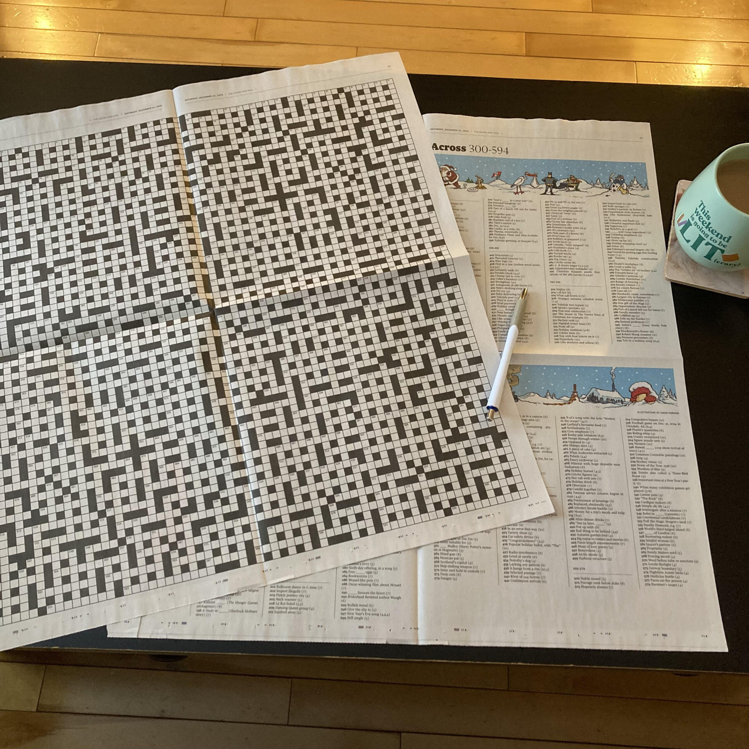My Christmas Eve Tradition: The Giant Holiday Crossword From The for Christmas Tradition Nyt Crossword Clue