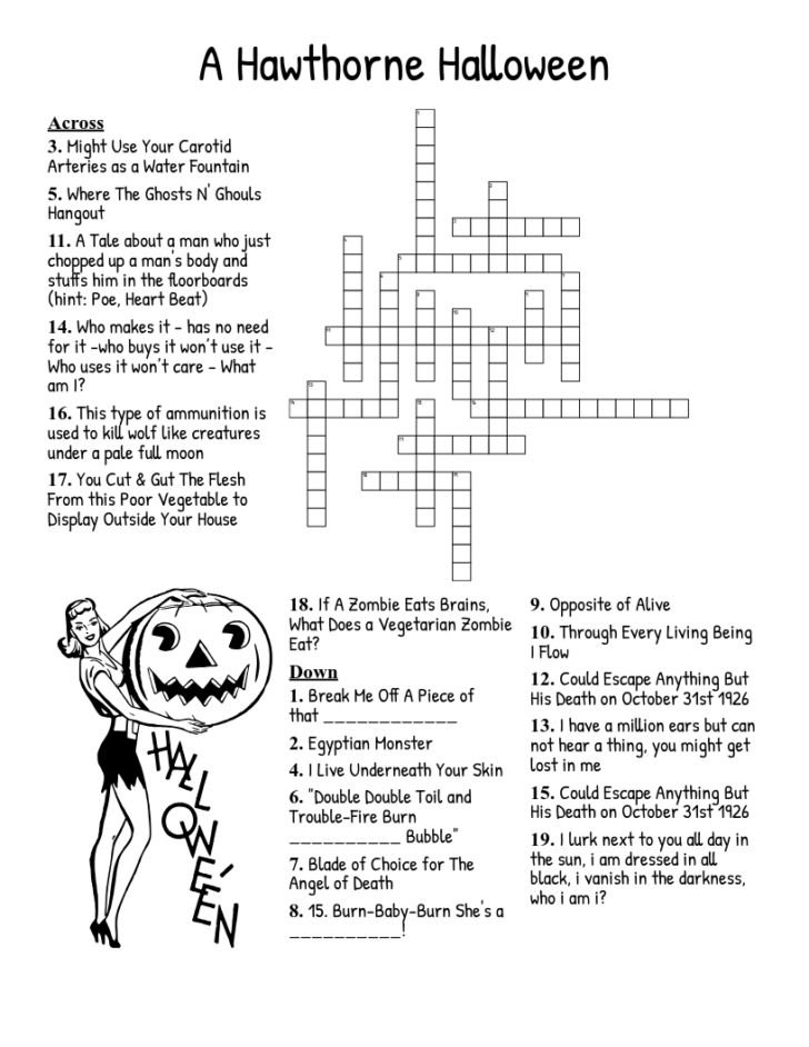 Halloween Town Leader in the Nightmare Before Christmas Crossword