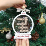Personalized Family Name Scrabble Christmas Ornament: Acrylic With Regard To Edible Christmas Ornament Crossword