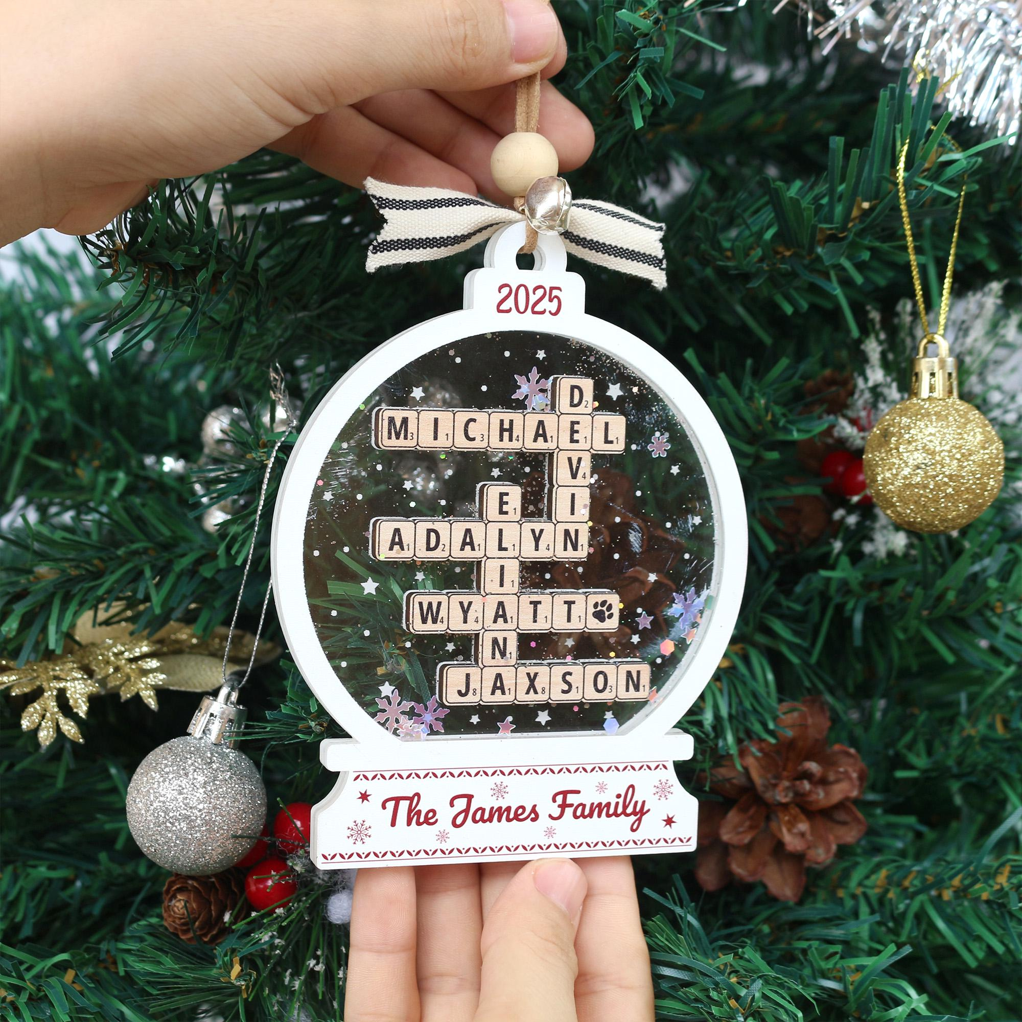 personalized family name scrabble christmas ornament acrylic with regard to edible christmas ornament crossword Personalized Family Name Scrabble Christmas Ornament: Acrylic with regard to Edible Christmas Ornament Crossword
