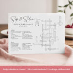 Personalized Wedding Crossword Puzzle Template, Custom Sip And Pertaining To Christmas Stamp Pair Crossword