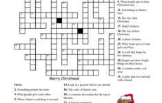 Printable Christmas Crossword Puzzle For Adults – Worksheets Library within Free Printable Christmas Crosswords For Adults