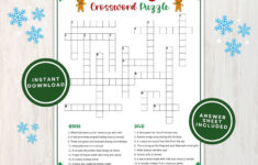 Printable Christmas Crossword Puzzle For Kids And Adults, Fun throughout Christmas Crossword Puzzle For Kids