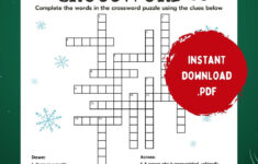 Printable Christmas Crossword Puzzle With Answer Key (Digital with regard to Christmas Crossword Puzzle Answer Key