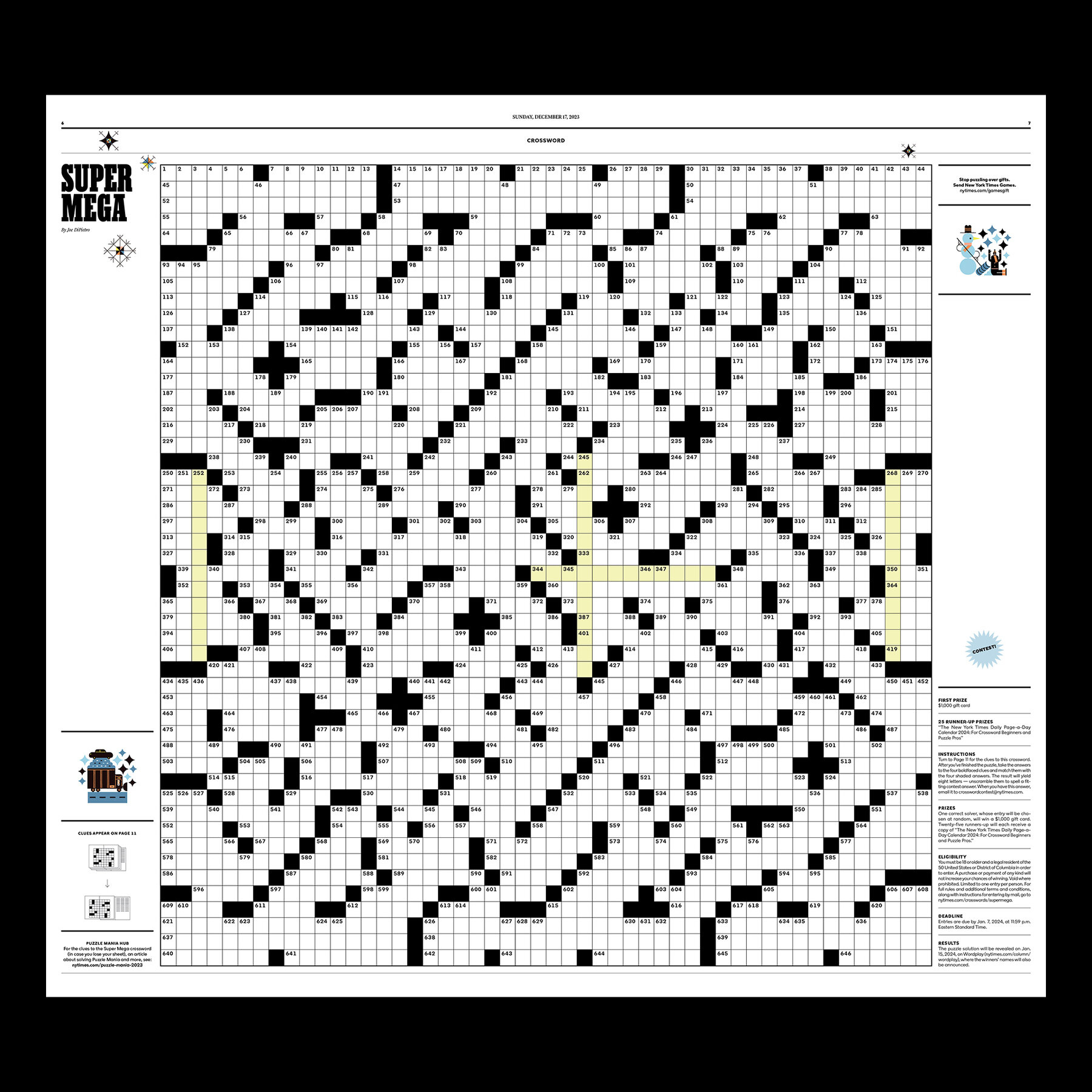 puzzle mania 2023 contest rules the new york times for new york times christmas crossword Puzzle Mania 2023 Contest Rules - The New York Times for New York Times Christmas Crossword