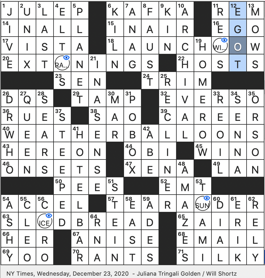 Rex Parker Does The Nyt Crossword Puzzle: Lawless Figure With for Playwright Who&amp;#039;S Afraid Of Christmas Crossword