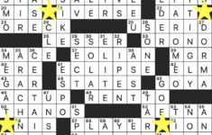 Rex Parker Does The Nyt Crossword Puzzle: Puccini Aria Popularized regarding A Christmas Or Meteor Display Crossword Clue