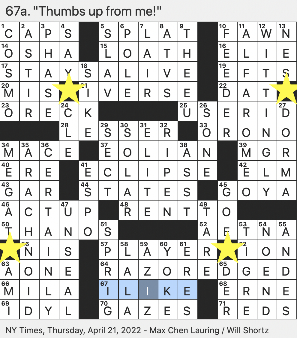 rex parker does the nyt crossword puzzle puccini aria popularized regarding a christmas or meteor display crossword clue Rex Parker Does The Nyt Crossword Puzzle: Puccini Aria Popularized regarding A Christmas Or Meteor Display Crossword Clue