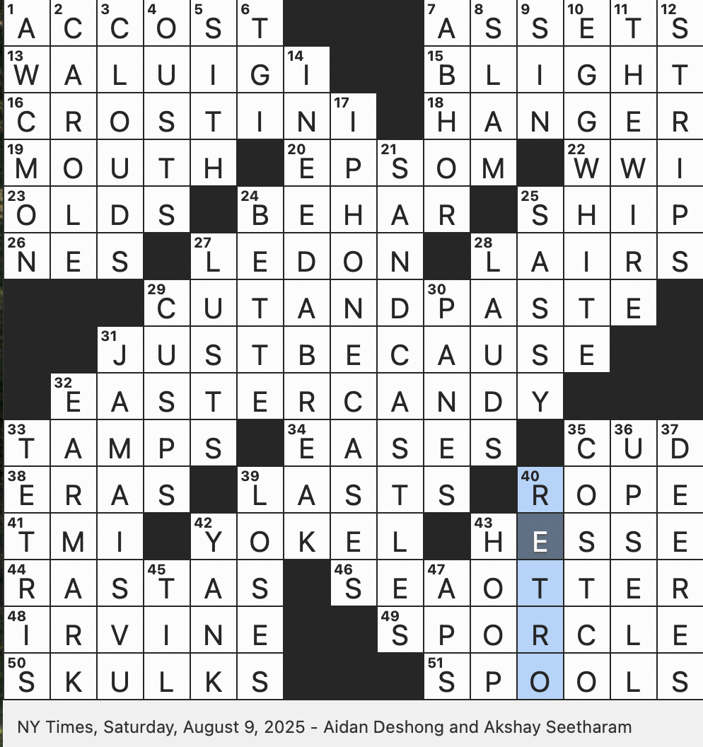 rex parker does the nyt crossword puzzle purple hatted nintendo with easter or passover but not christmas nyt crossword clue Rex Parker Does The Nyt Crossword Puzzle: Purple-Hatted Nintendo with Easter Or Passover But Not Christmas Nyt Crossword Clue