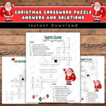 Santa Claus Crossword Puzzle: Christmas Party Game (Digital Regarding Father Christmas Crossword Clue