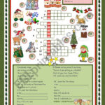 Sing A Christmas Song!   Esl Worksheetmariaolimpia With Sing A Song Christmas Crossword Puzzle