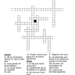 Spanish Christmas Vocabulary! Crossword   Wordmint With Regard To Christmas Crossword Puzzle In Spanish