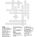 The Grinch'S Puzzle Crossword   Wordmint Inside How The Grinch Stole Christmas Crossword Puzzle Answer Key