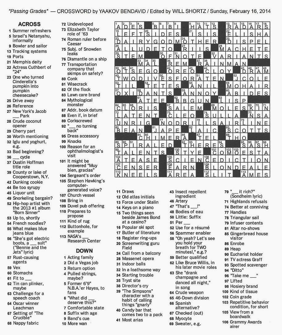 The New York Times Crossword In Gothic with regard to Orange Stutter At Christmas Crossword