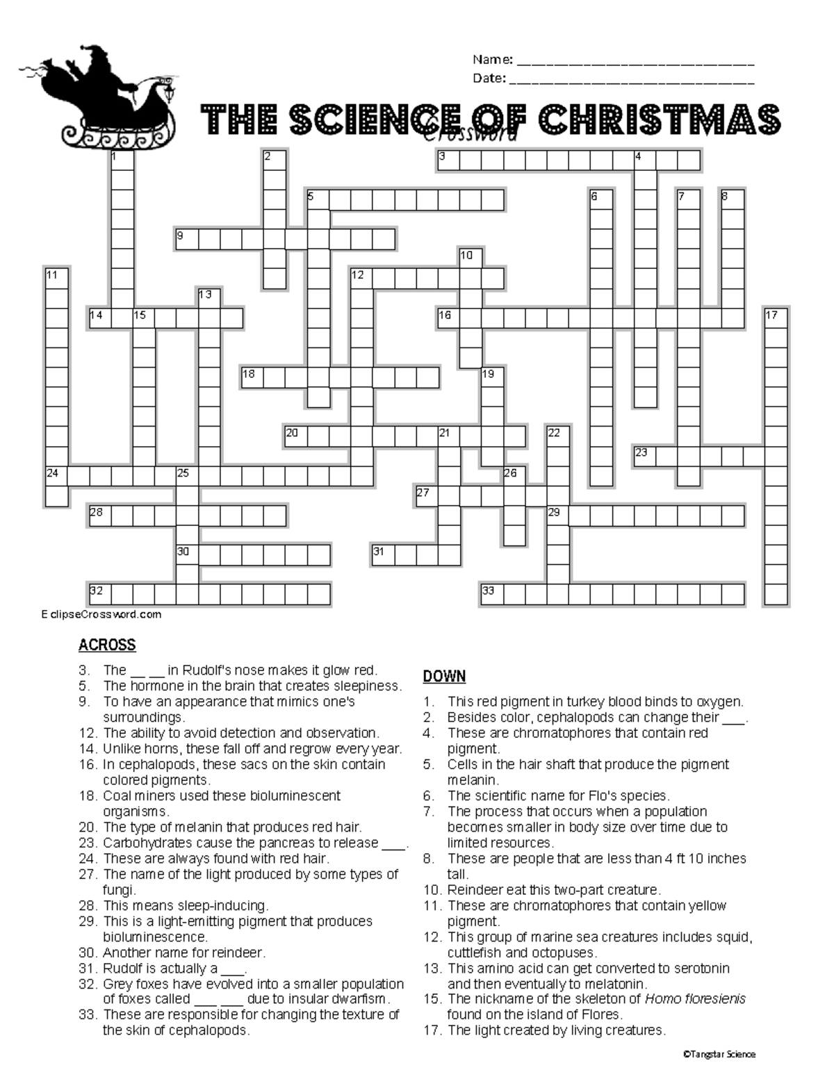 The Science Of Christmas - Editable Crossword Puzzle - Studocu throughout The Science Of Christmas Crossword Answers