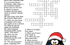 Unscramble Circled Letters To Find Your Advent Gifts Crossword with Common Christmas Gifts Crossword Clue